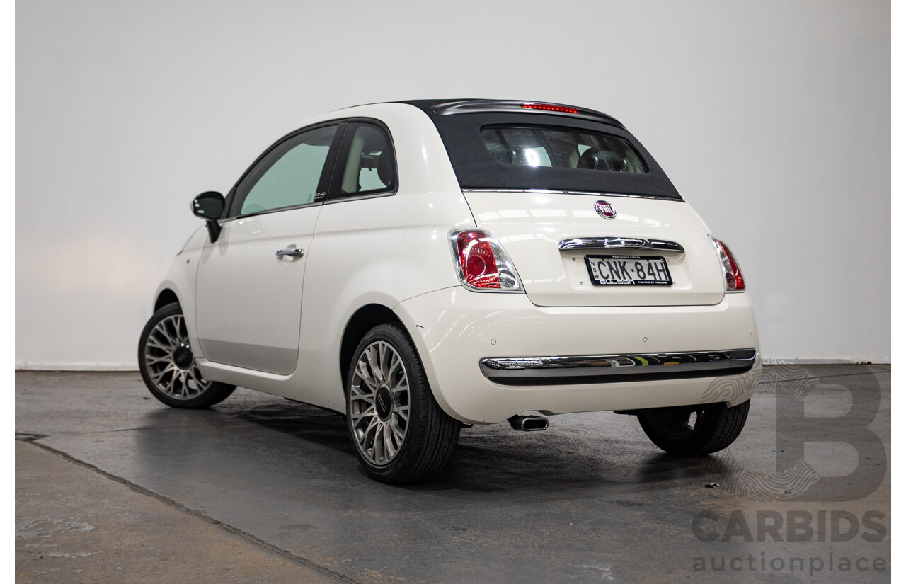 3/2013 Fiat 500 TWIN AIR Lounge  2d Convertible White 0.9L