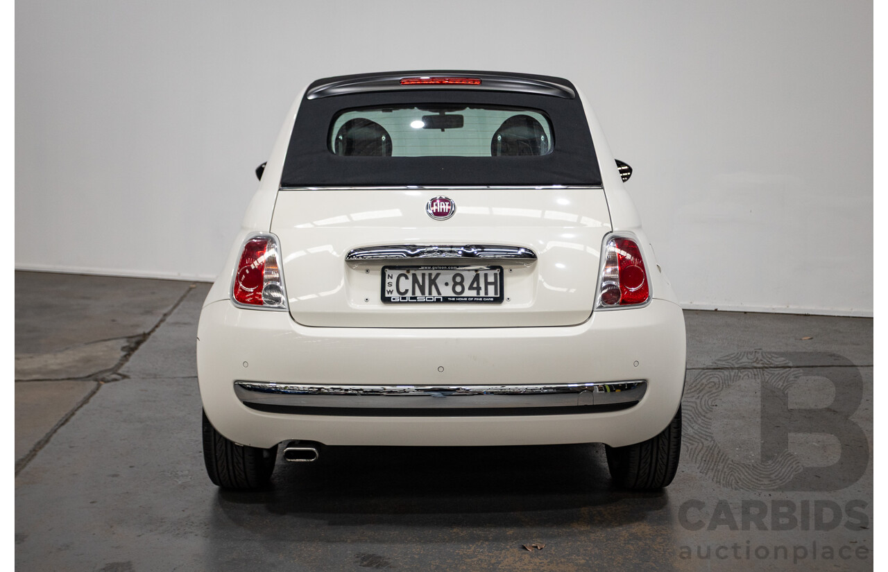 3/2013 Fiat 500 TWIN AIR Lounge  2d Convertible White 0.9L
