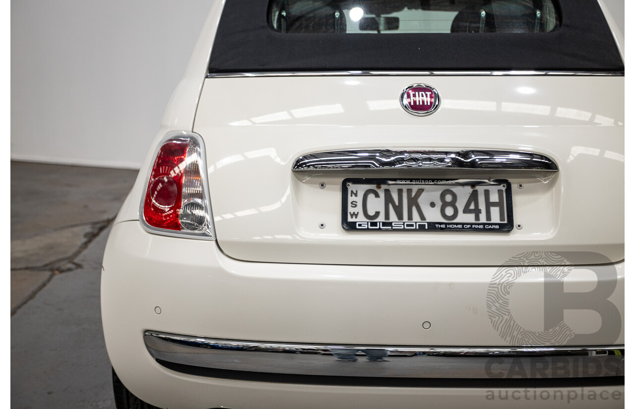 3/2013 Fiat 500 TWIN AIR Lounge  2d Convertible White 0.9L