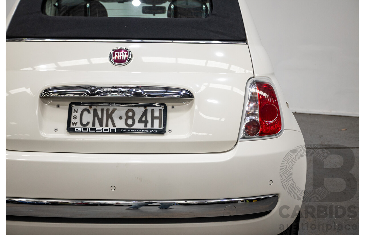 3/2013 Fiat 500 TWIN AIR Lounge  2d Convertible White 0.9L