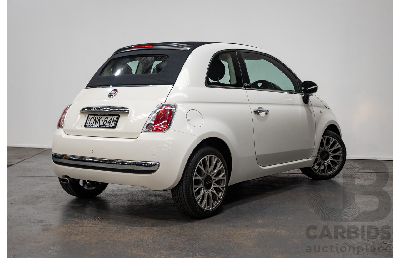 3/2013 Fiat 500 TWIN AIR Lounge  2d Convertible White 0.9L
