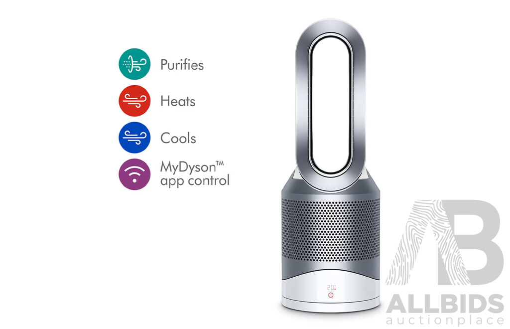Dyson (308008) HP03 Pure Hot+Cool Link Purifying Fan Heater White/Silver - ORP $599 (Includes 1 Year Warranty From Dyson)