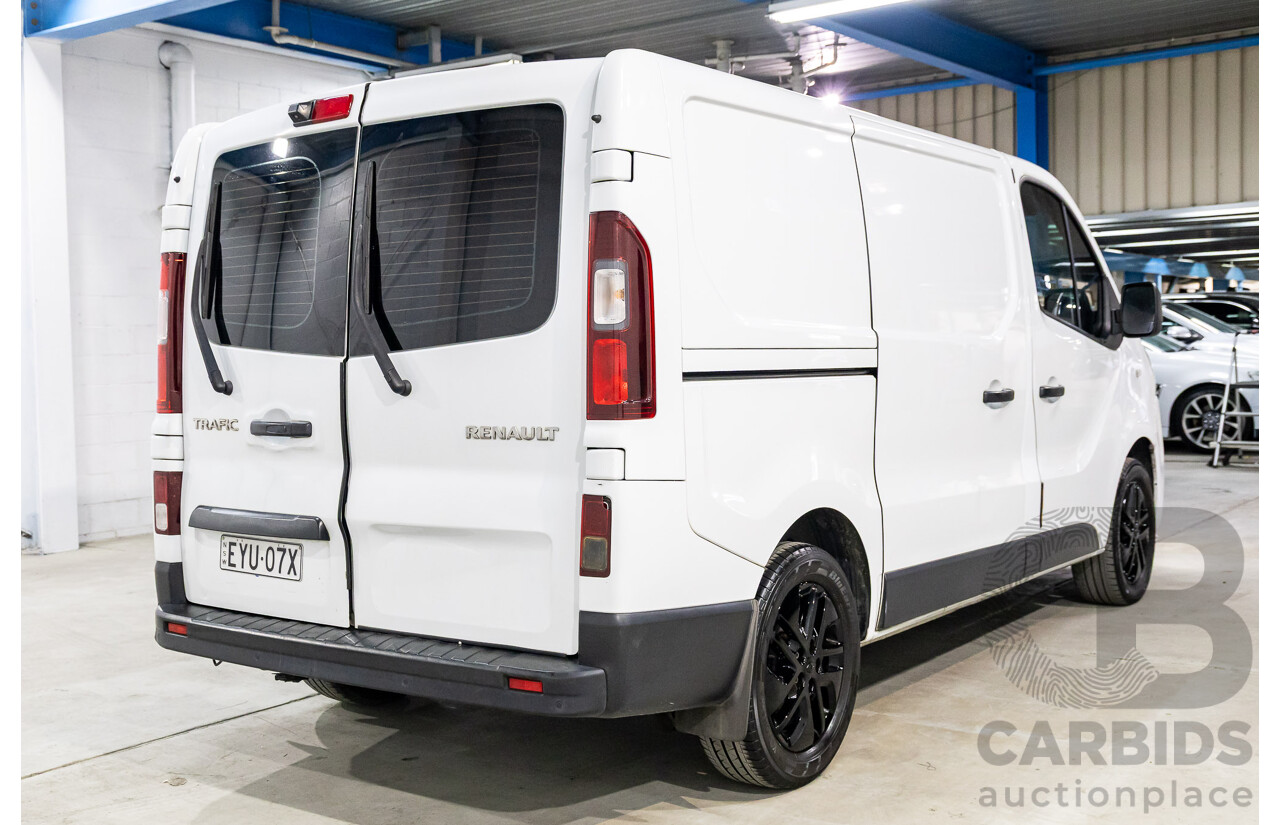07/2019 Renault Trafic LWB (85kW FWD) X82 4D Van Glacier White Turbo Diesel 1.6L