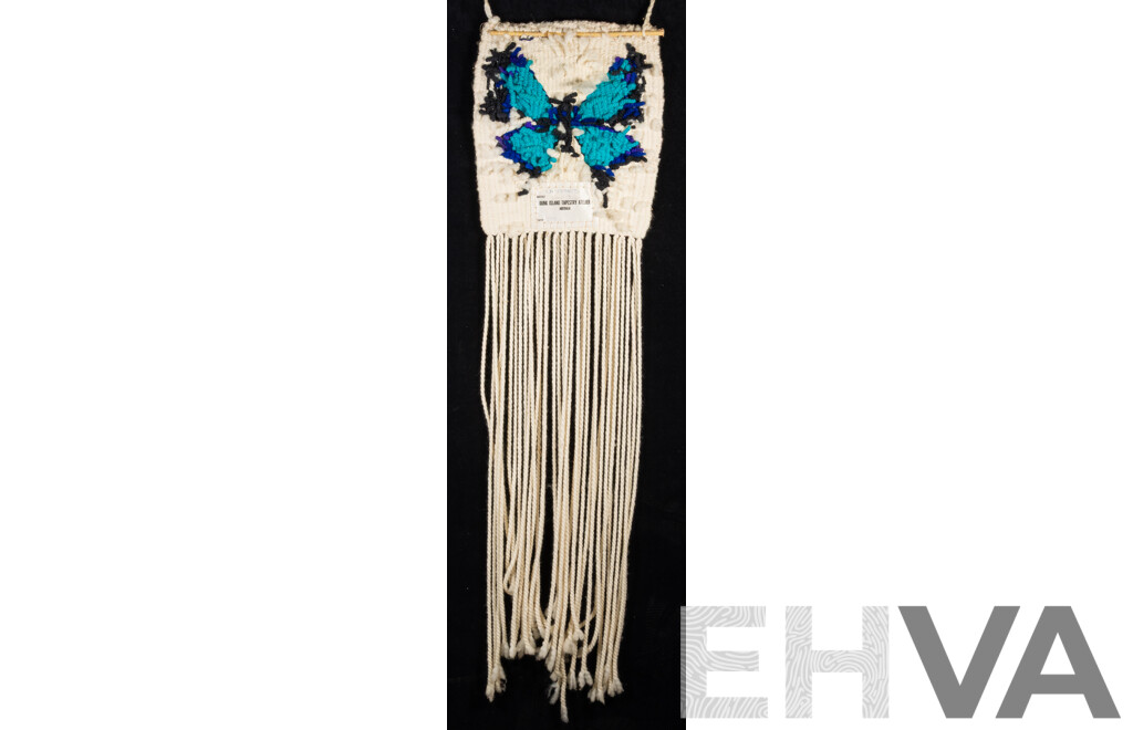 Bruce Arthur, (20th Century, Australian, 1921-1998), Ulysses [Butterfly], (1981), Woven Wool Tapestry Hanging, 47 X 42 Cm (160 cm With Tassels)