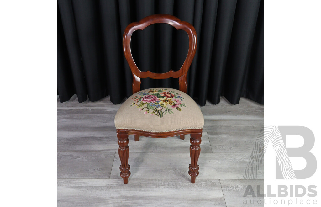 Set of Four Restored Victorian Mahogany Dining Chairs