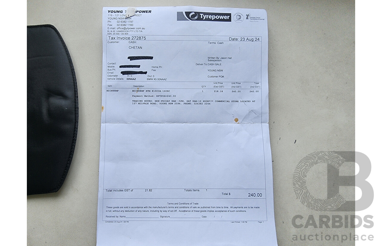 11/2009 Bmw X5 Xdrive 30i E70 MY09 4d Wagon Black 3.0L