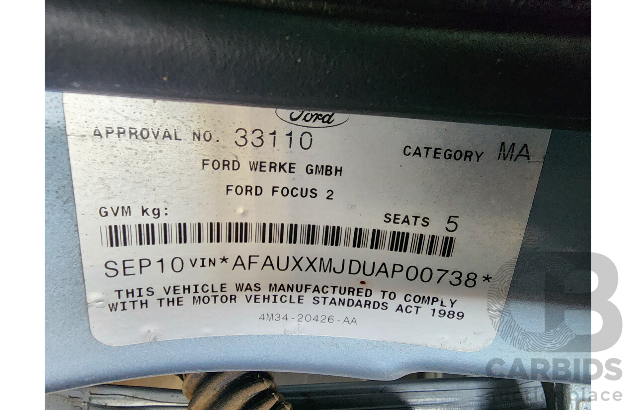 9/2010 Ford Focus LX LV 5d Hatchback Blue 2.0L