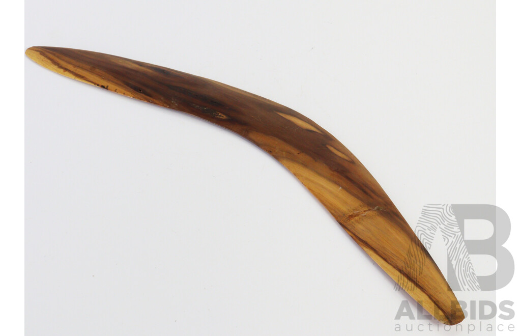 Two Hand Carved Hardwood Australian Indigenous Aboriginal Boomerangs