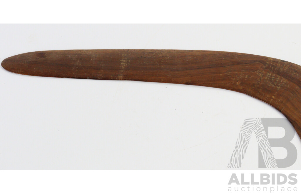 Two Hand Carved Hardwood Australian Indigenous Aboriginal Boomerangs