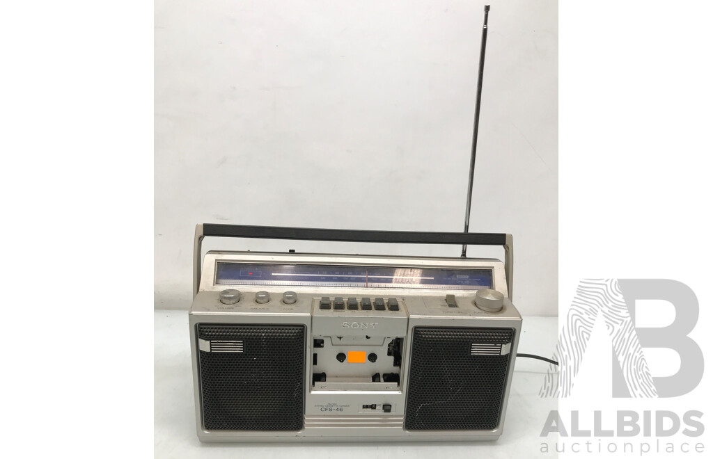 Vintage Sony (CFS-46S) Stereo Cassette Corder