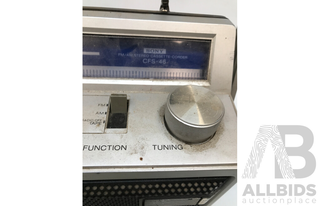 Vintage Sony (CFS-46S) Stereo Cassette Corder