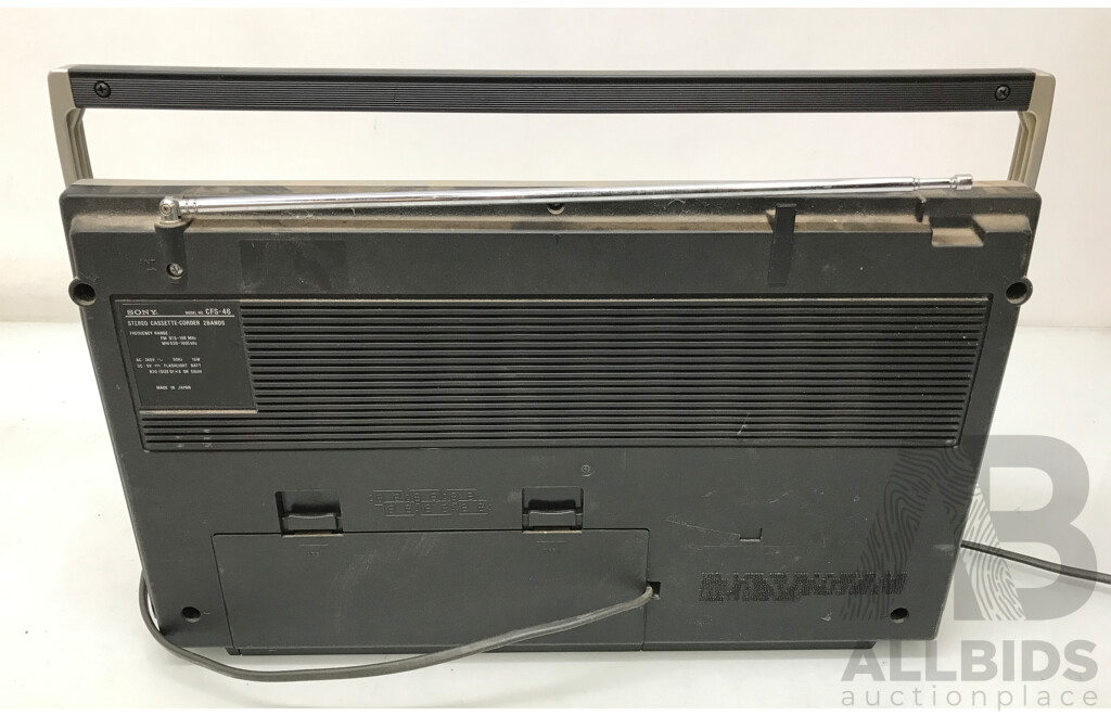 Vintage Sony (CFS-46S) Stereo Cassette Corder