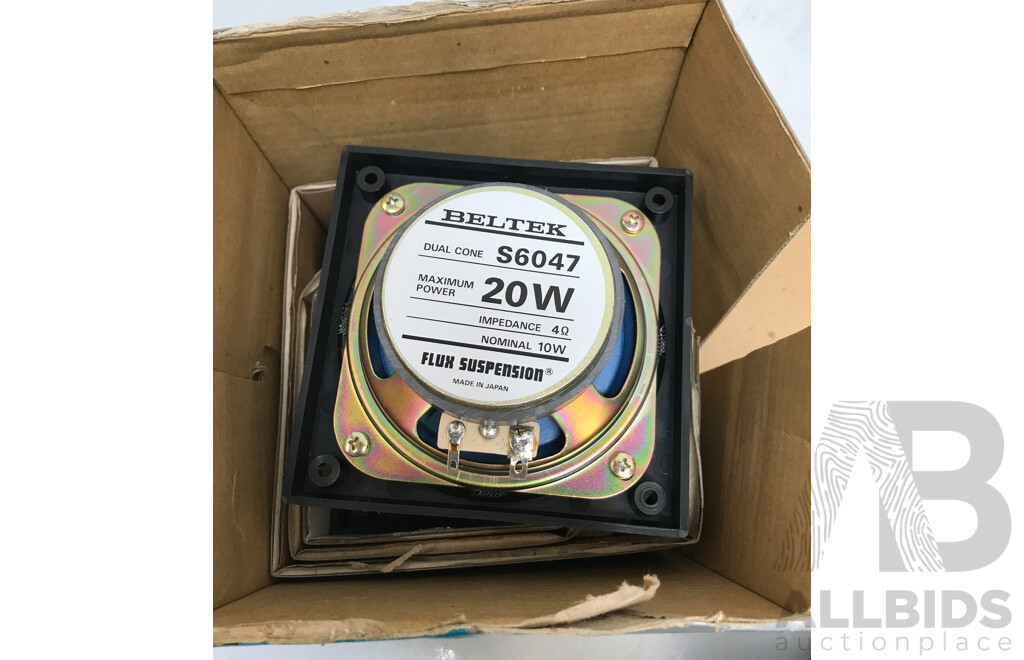 Assorted Vintage Audio Equipment Including Radios and Speakers