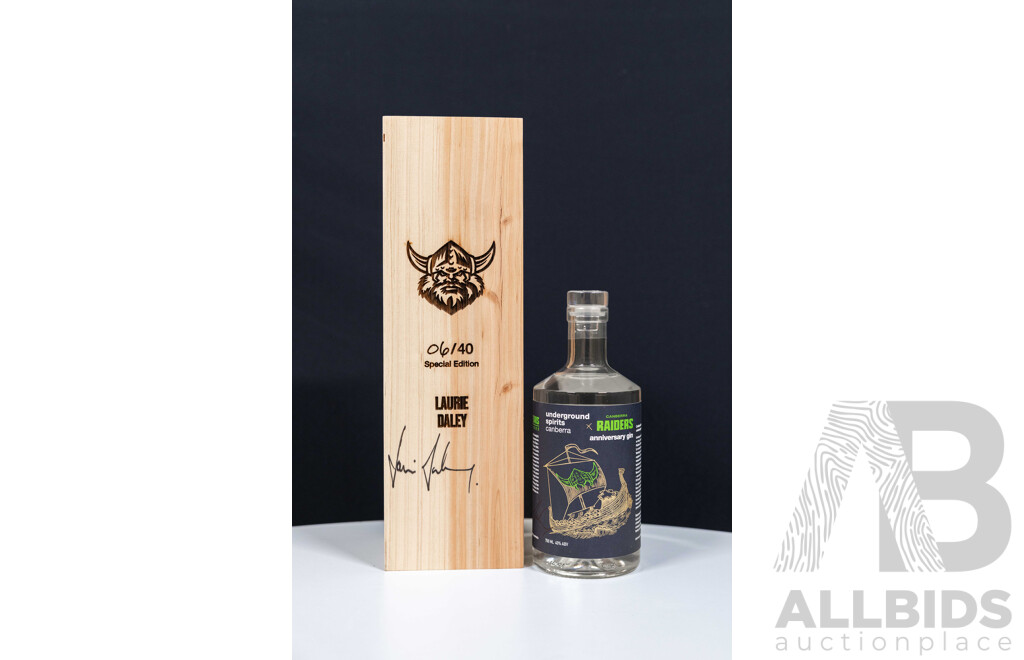 Laurie Daley #88 Personally Signed Underground Spirits 40th Anniversary Gin - Special Edition 06/40