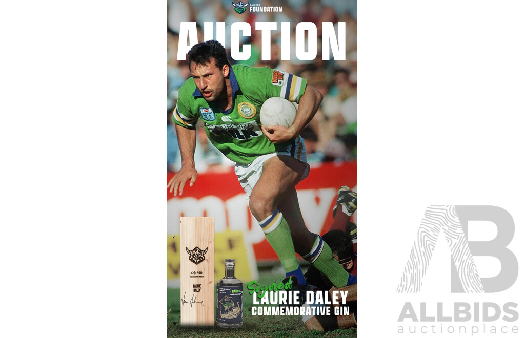Laurie Daley #88 Personally Signed Underground Spirits 40th Anniversary Gin - Special Edition 06/40