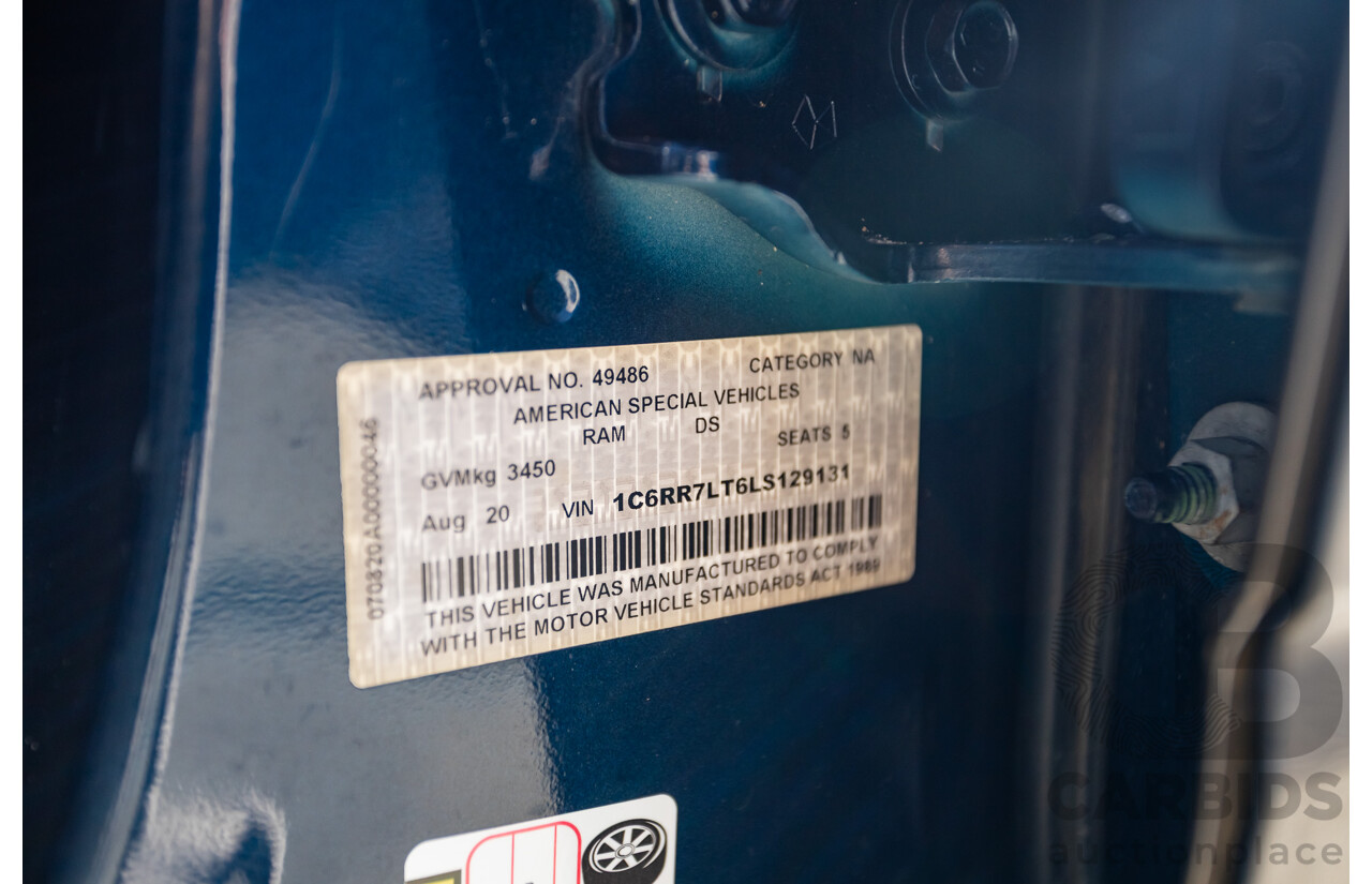 08/2020 ASV (Dodge) RAM 1500 Warlock RamBox SWB (4x4) 4d Dual Cab Utility Patriot Blue Pearl V8 5.7L