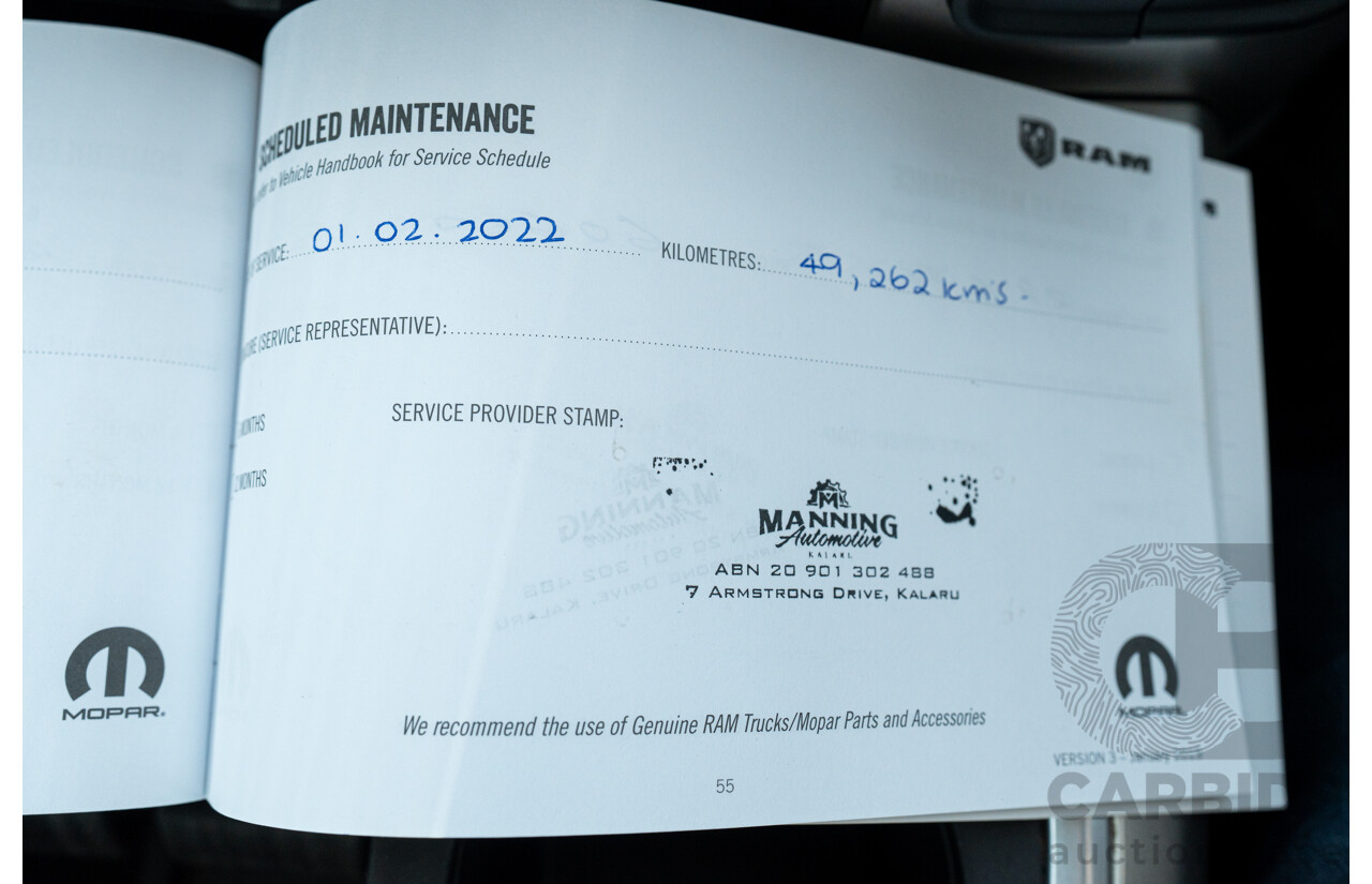 08/2020 ASV (Dodge) RAM 1500 Warlock RamBox SWB (4x4) 4d Dual Cab Utility Patriot Blue Pearl V8 5.7L