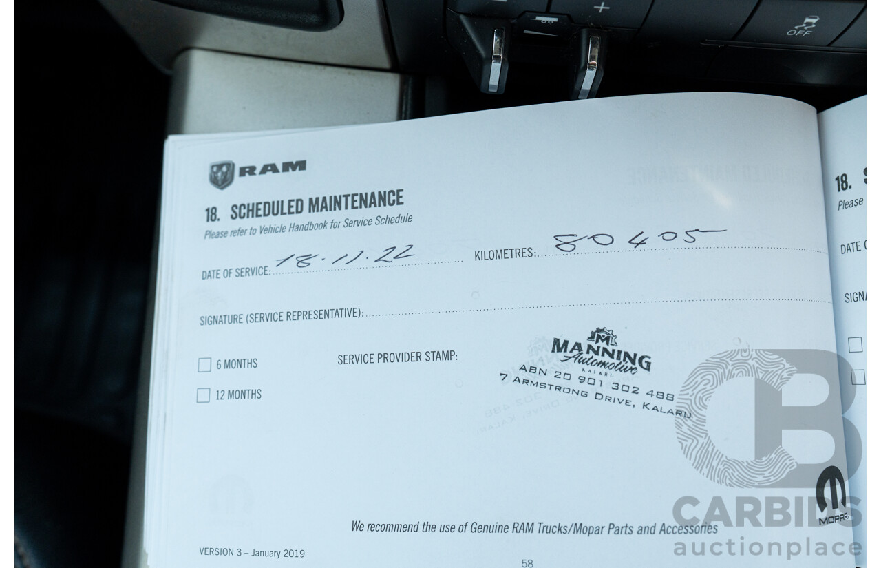 08/2020 ASV (Dodge) RAM 1500 Warlock RamBox SWB (4x4) 4d Dual Cab Utility Patriot Blue Pearl V8 5.7L