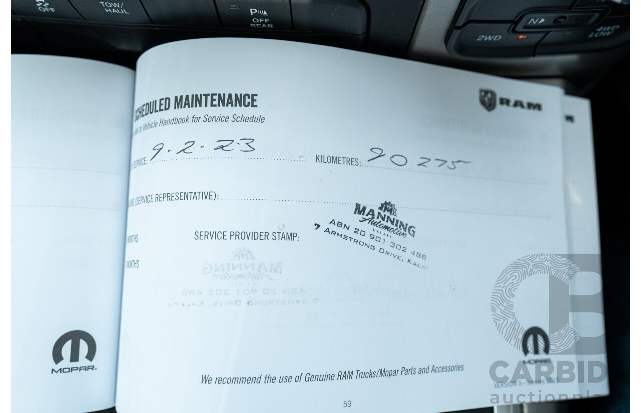 08/2020 ASV (Dodge) RAM 1500 Warlock RamBox SWB (4x4) 4d Dual Cab Utility Patriot Blue Pearl V8 5.7L