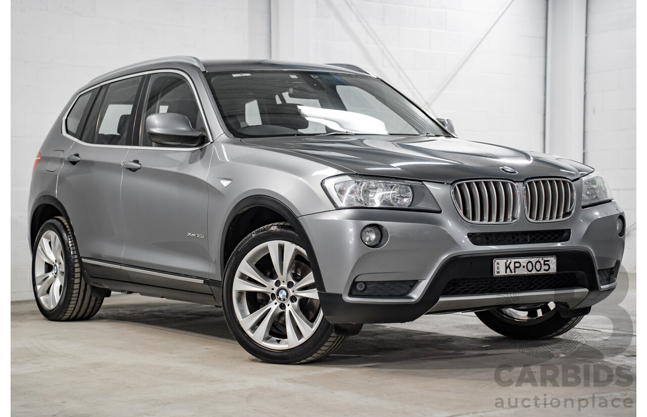 10/2011 BMW X3 Xdrive 30d (AWD) F25 4d Wagon Space Grey Metallic Turbo Diesel 3.0L