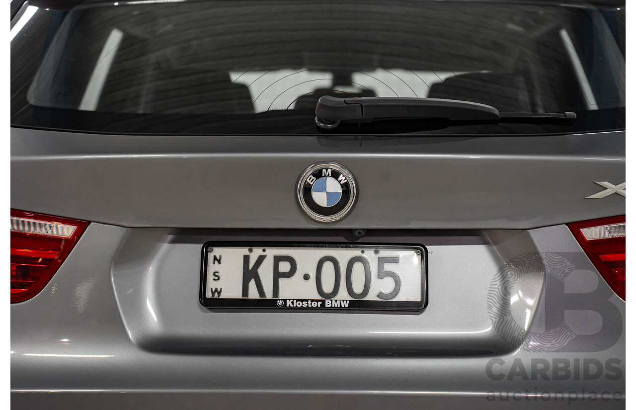 10/2011 BMW X3 Xdrive 30d (AWD) F25 4d Wagon Space Grey Metallic Turbo Diesel 3.0L