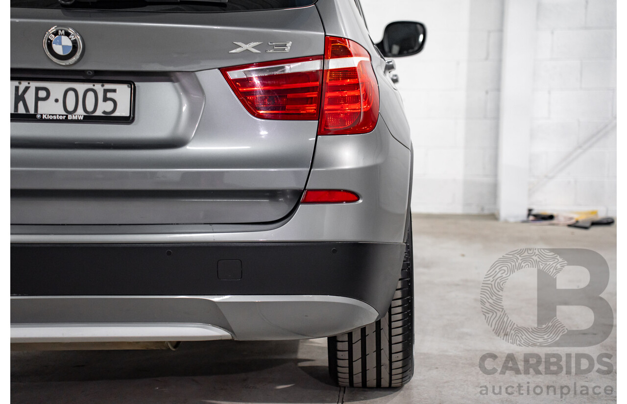 10/2011 BMW X3 Xdrive 30d (AWD) F25 4d Wagon Space Grey Metallic Turbo Diesel 3.0L