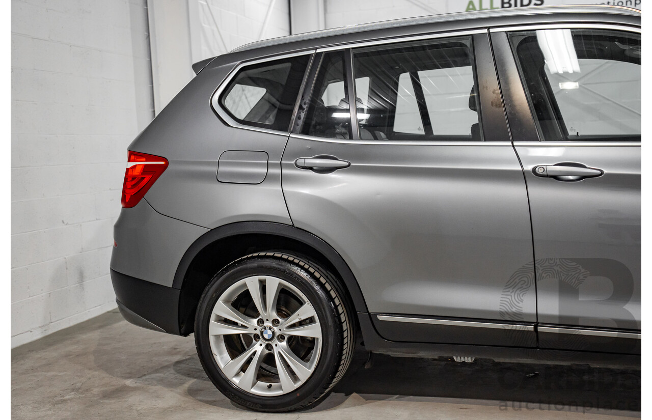 10/2011 BMW X3 Xdrive 30d (AWD) F25 4d Wagon Space Grey Metallic Turbo Diesel 3.0L