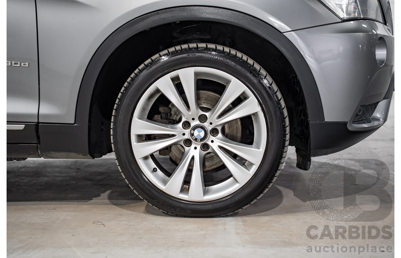 10/2011 BMW X3 Xdrive 30d (AWD) F25 4d Wagon Space Grey Metallic Turbo Diesel 3.0L