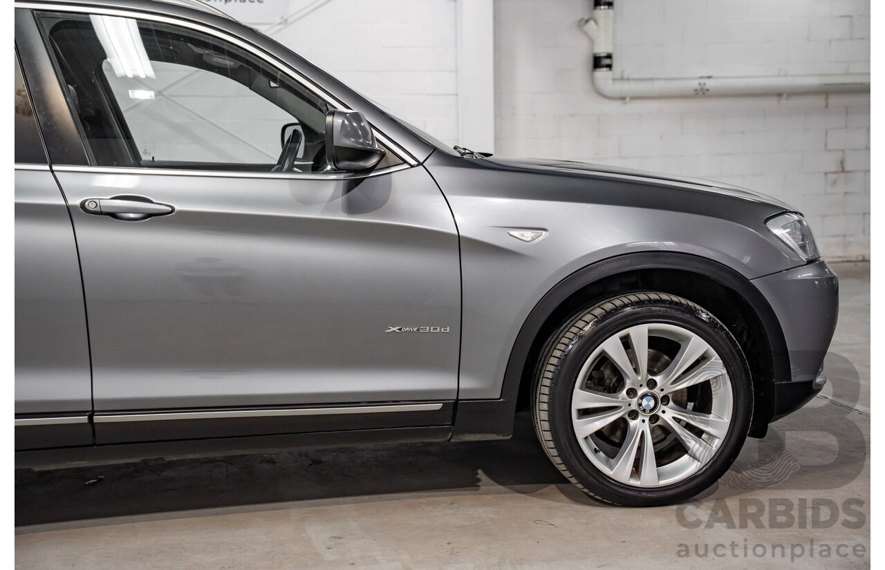 10/2011 BMW X3 Xdrive 30d (AWD) F25 4d Wagon Space Grey Metallic Turbo Diesel 3.0L