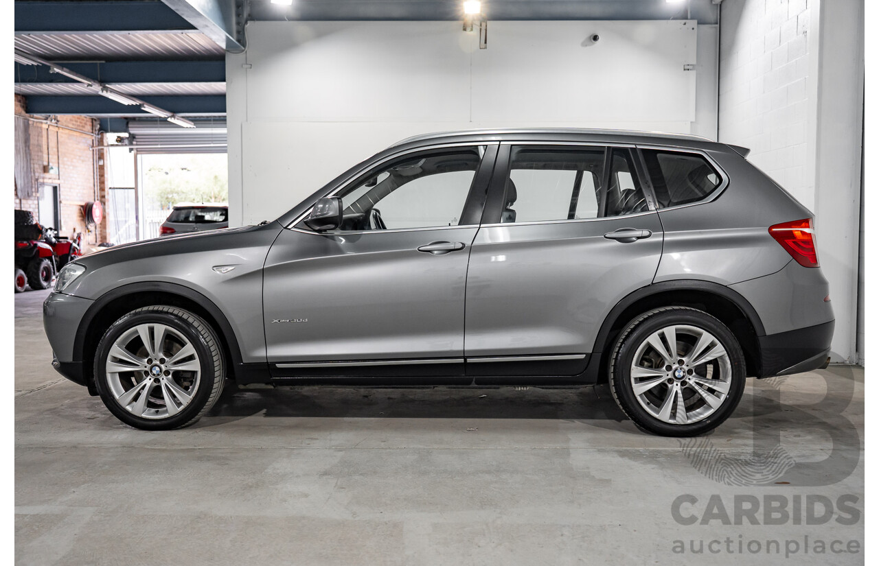 10/2011 BMW X3 Xdrive 30d (AWD) F25 4d Wagon Space Grey Metallic Turbo Diesel 3.0L