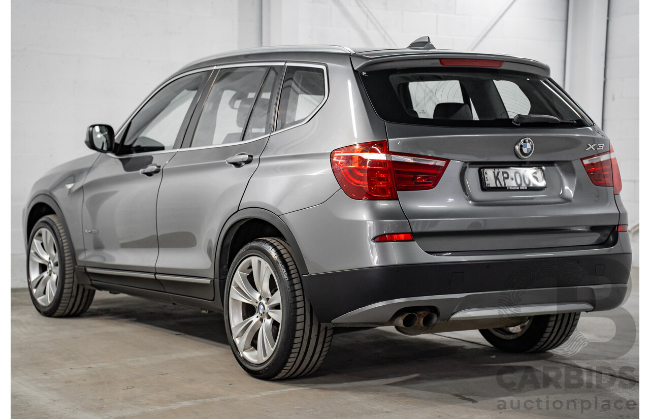 10/2011 BMW X3 Xdrive 30d (AWD) F25 4d Wagon Space Grey Metallic Turbo Diesel 3.0L
