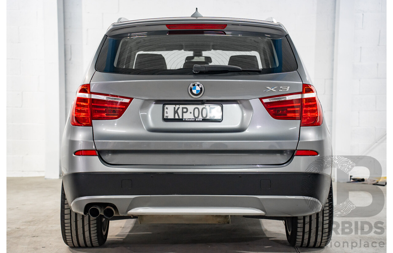 10/2011 BMW X3 Xdrive 30d (AWD) F25 4d Wagon Space Grey Metallic Turbo Diesel 3.0L