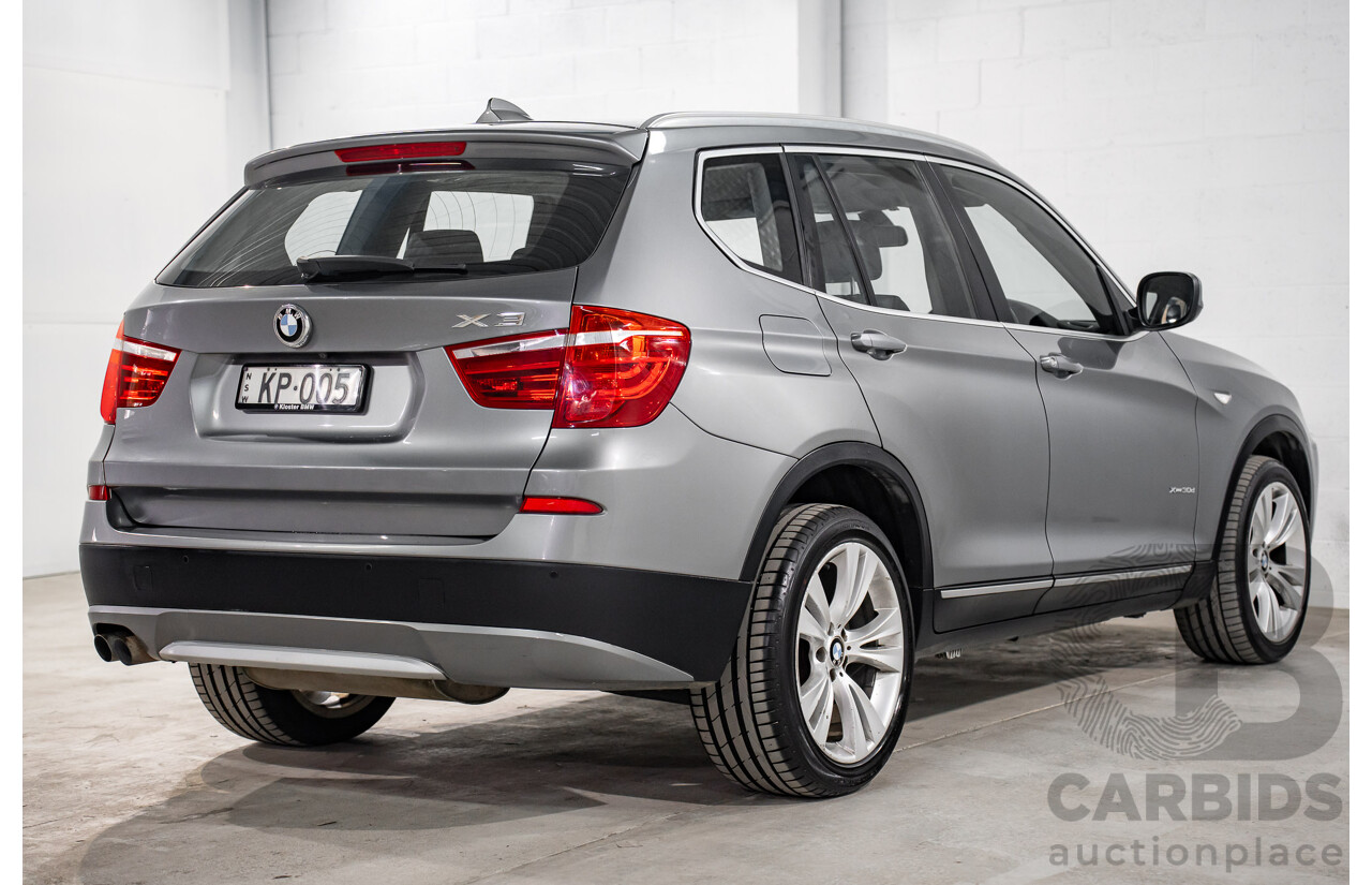 10/2011 BMW X3 Xdrive 30d (AWD) F25 4d Wagon Space Grey Metallic Turbo Diesel 3.0L