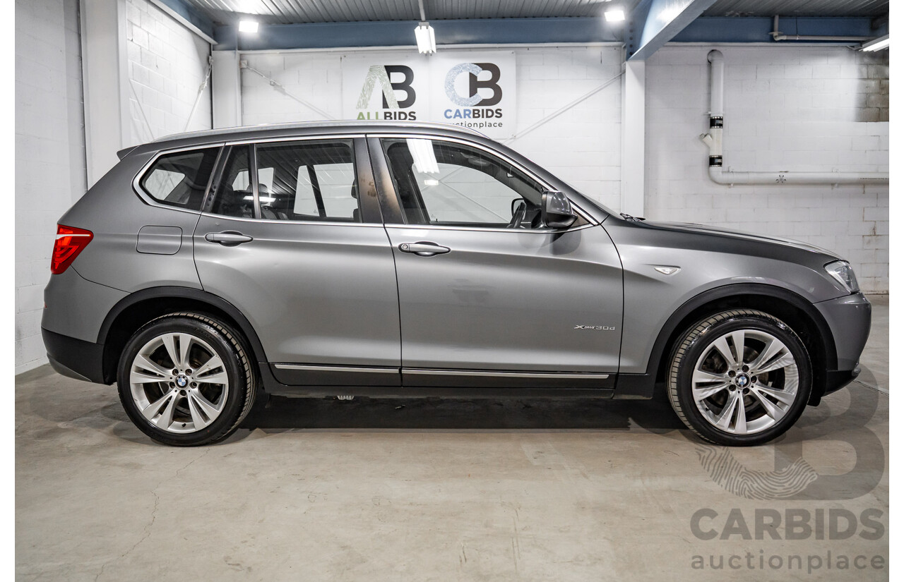 10/2011 BMW X3 Xdrive 30d (AWD) F25 4d Wagon Space Grey Metallic Turbo Diesel 3.0L