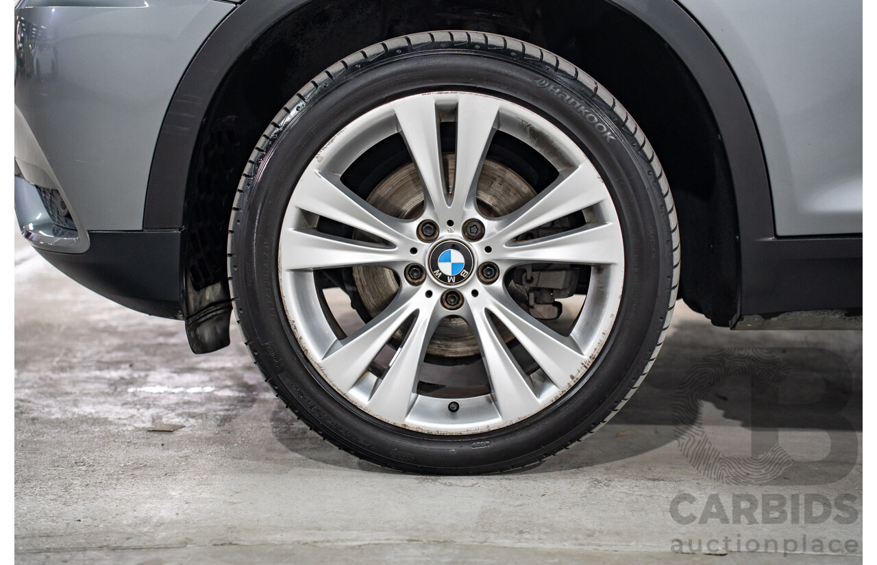 10/2011 BMW X3 Xdrive 30d (AWD) F25 4d Wagon Space Grey Metallic Turbo Diesel 3.0L