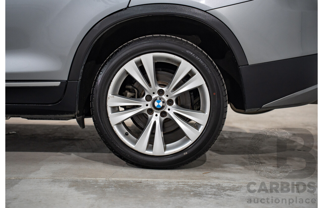 10/2011 BMW X3 Xdrive 30d (AWD) F25 4d Wagon Space Grey Metallic Turbo Diesel 3.0L