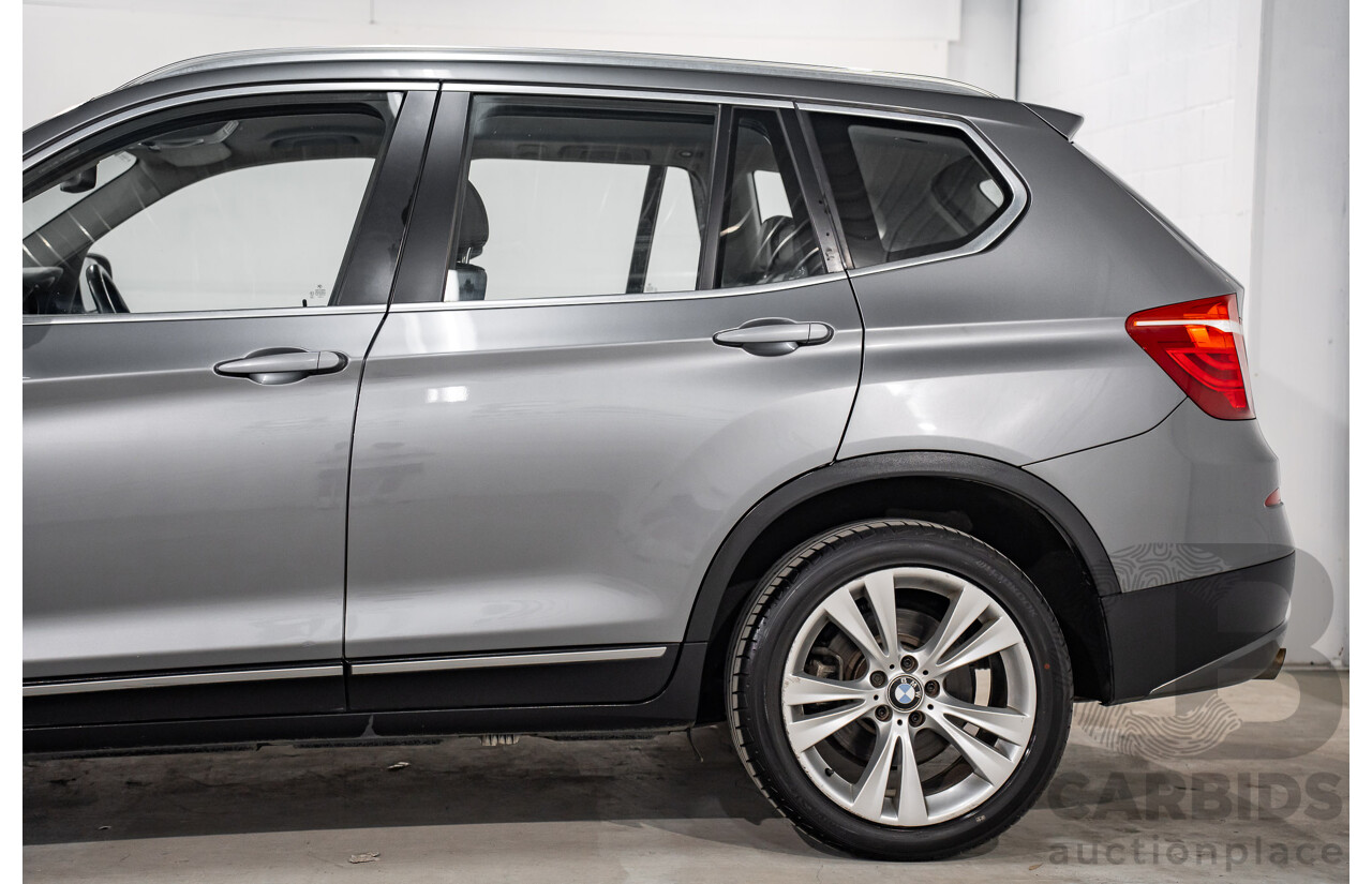 10/2011 BMW X3 Xdrive 30d (AWD) F25 4d Wagon Space Grey Metallic Turbo Diesel 3.0L