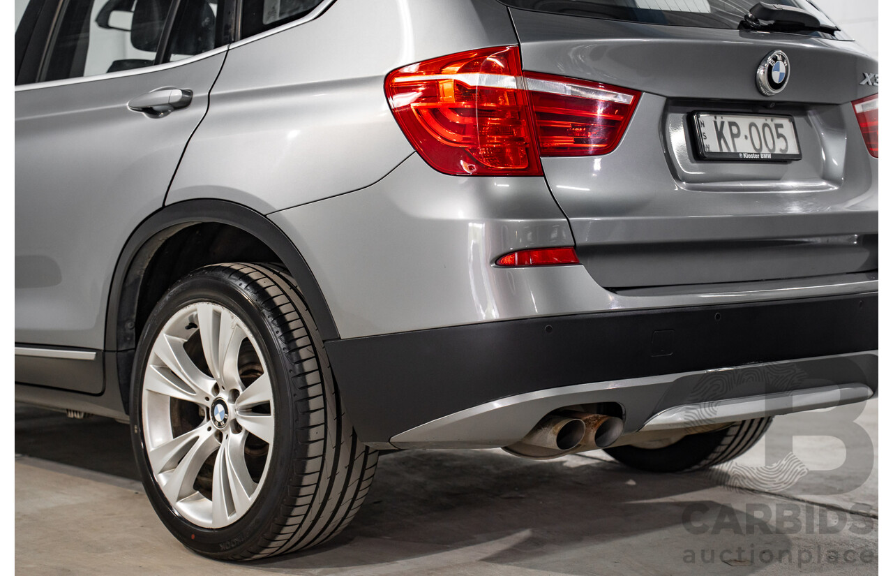 10/2011 BMW X3 Xdrive 30d (AWD) F25 4d Wagon Space Grey Metallic Turbo Diesel 3.0L