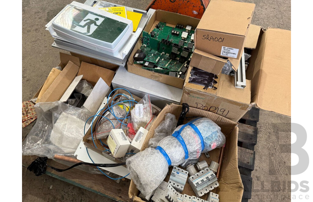 Pallet of Electrical Components and Fittings