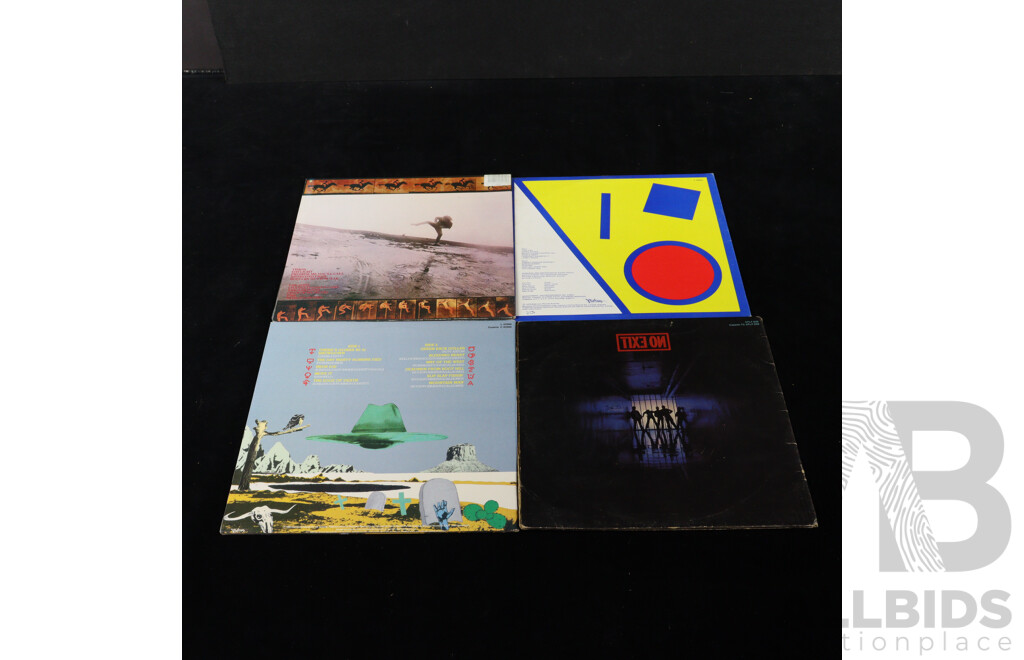 Collection Ten Vinyl Records of Australian Interest Including The Angels, Split Enz, Jimmie Barnes LPs, the Models Single and More