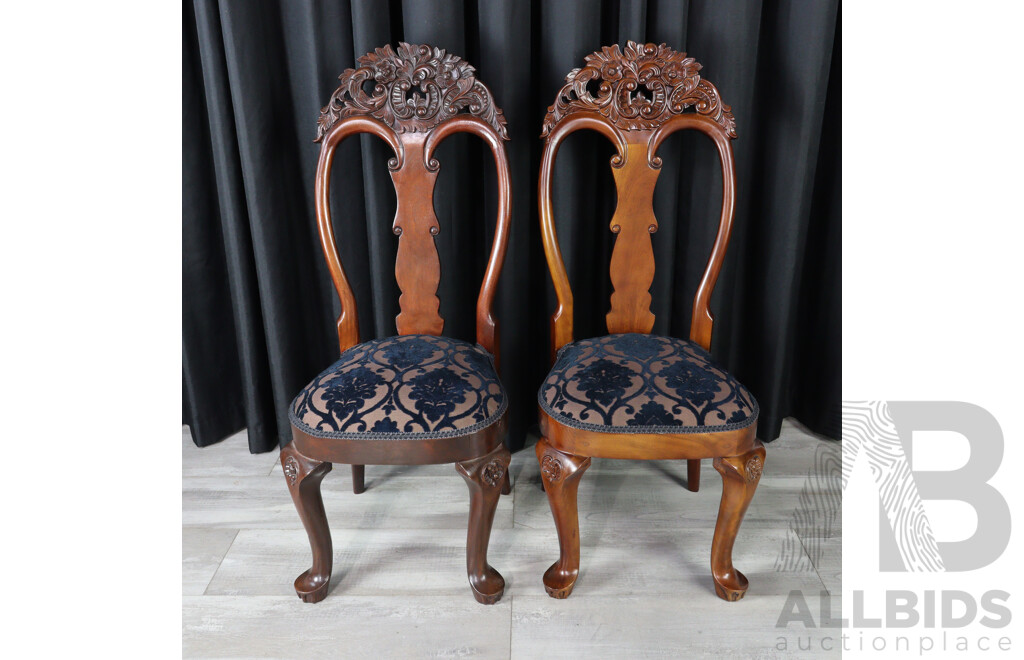 Trio of Reproduction Non Matching Timber Dining Chairs