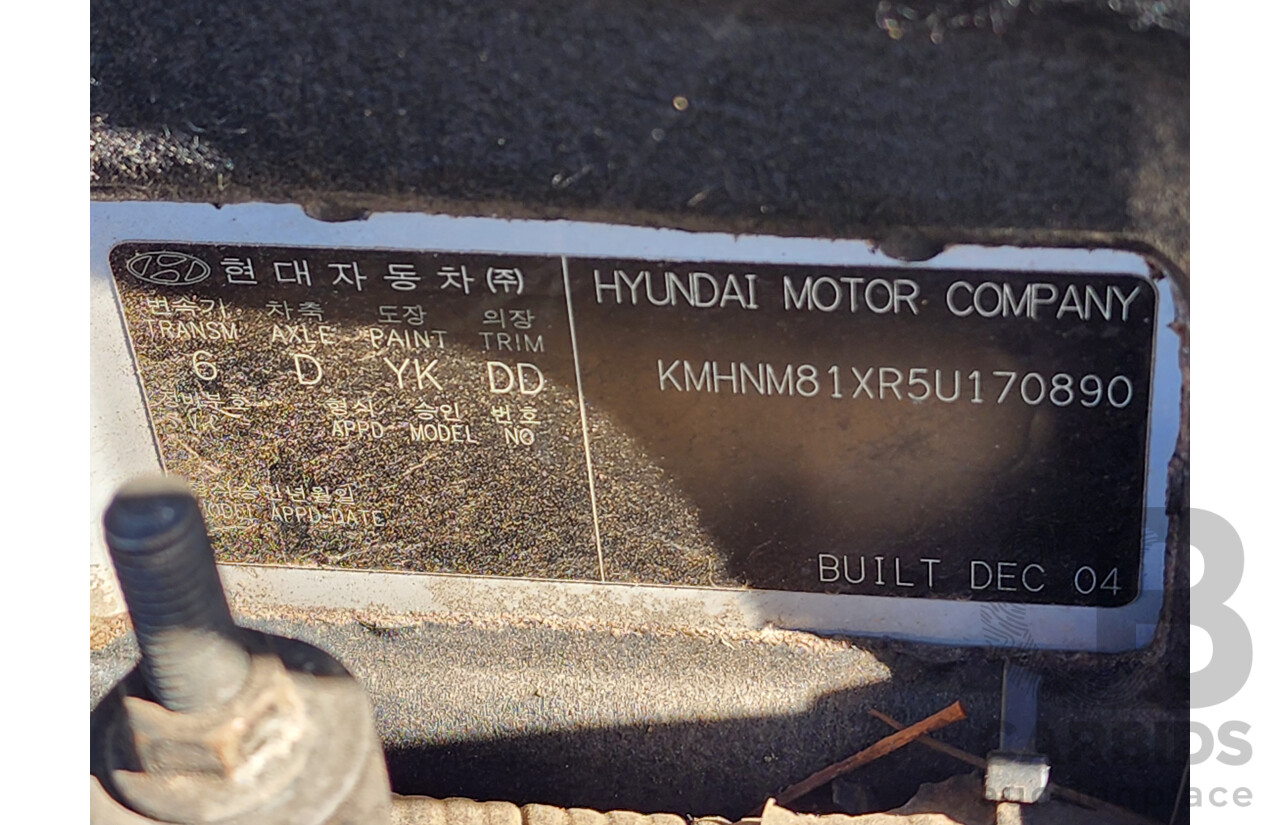 1/2005 Hyundai Terracan CRDi  4d Wagon Silver 2.9L