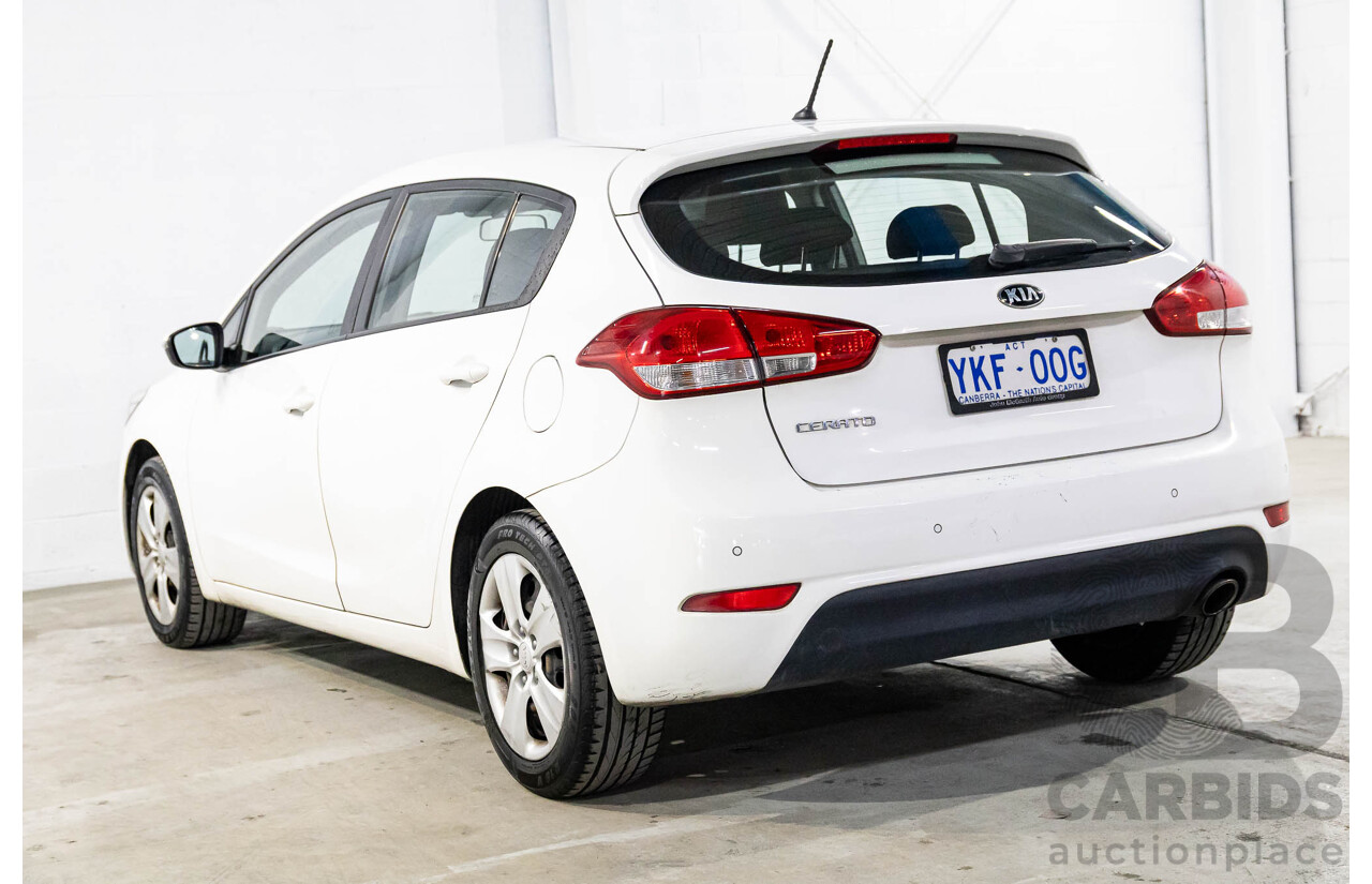 10/2014 Kia Cerato S YD MY14 5d Hatchback Clear White 1.8L