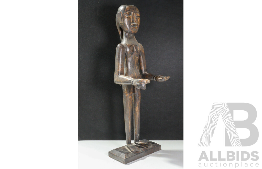 Hand Carved Asian Tribal Style Wood Ancestor Figure