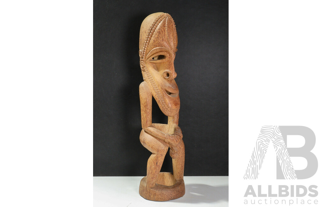 Hand Carved Oceanic Vanuatu Tribal Style Wood Figure