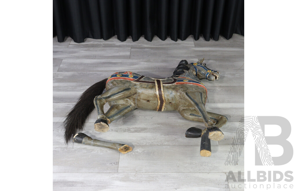 Carved Carousel Style Horse Statue