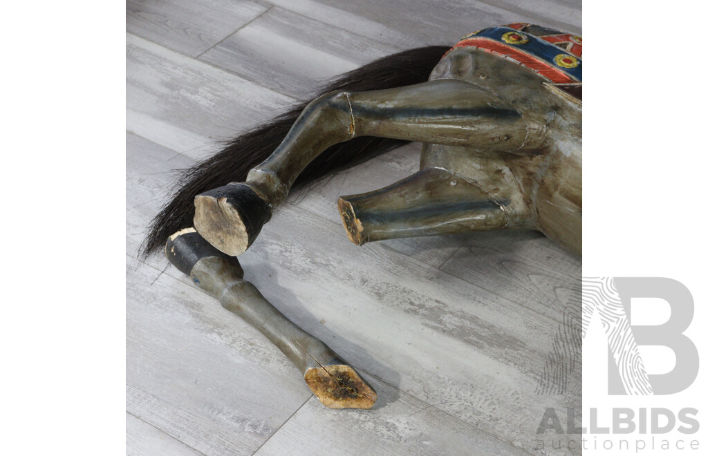 Carved Carousel Style Horse Statue