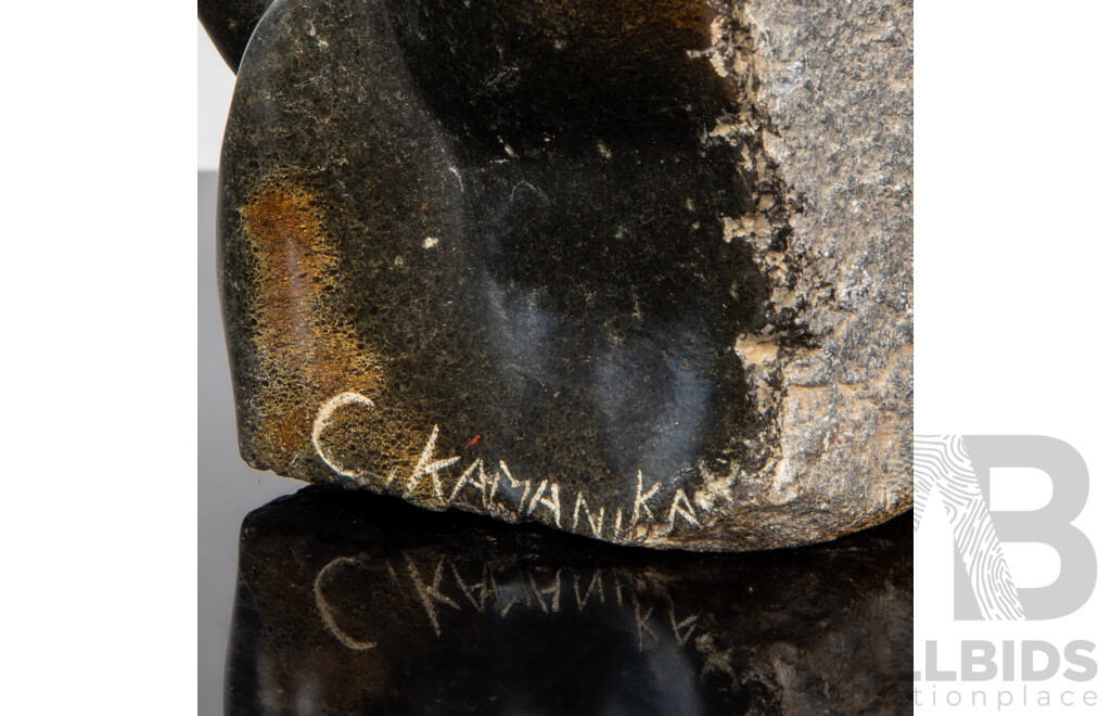 Carved Shona Stone of Bearded Man