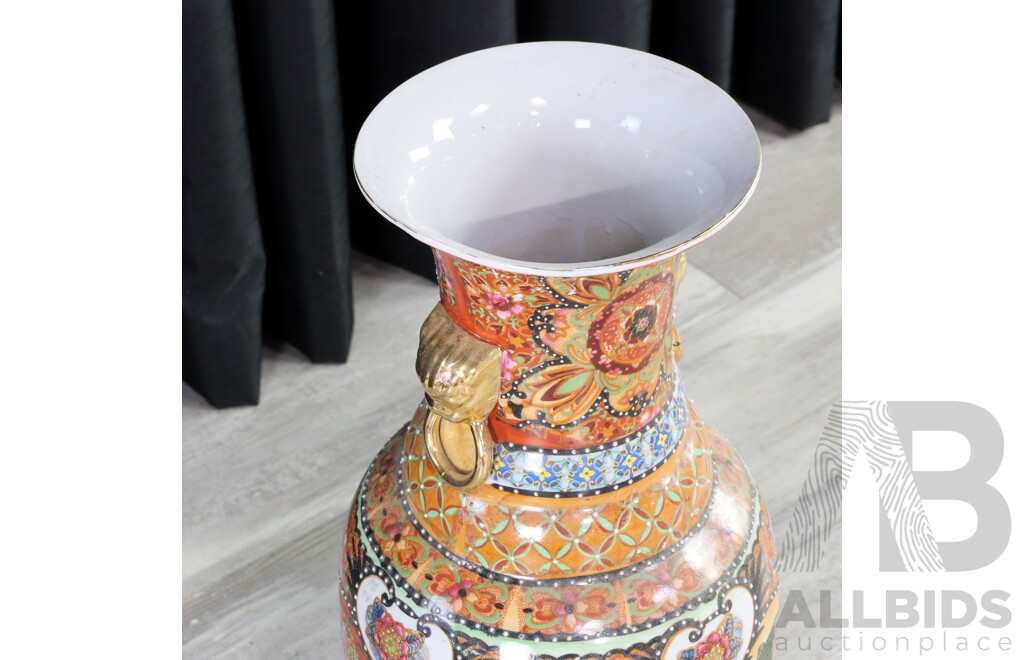 Large Matched Pair of Ceramic Chinese Floor Vases