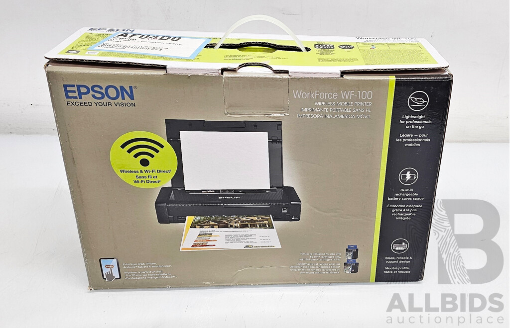 Epson (WF-100) WorkForce Portable Inkjet Printer